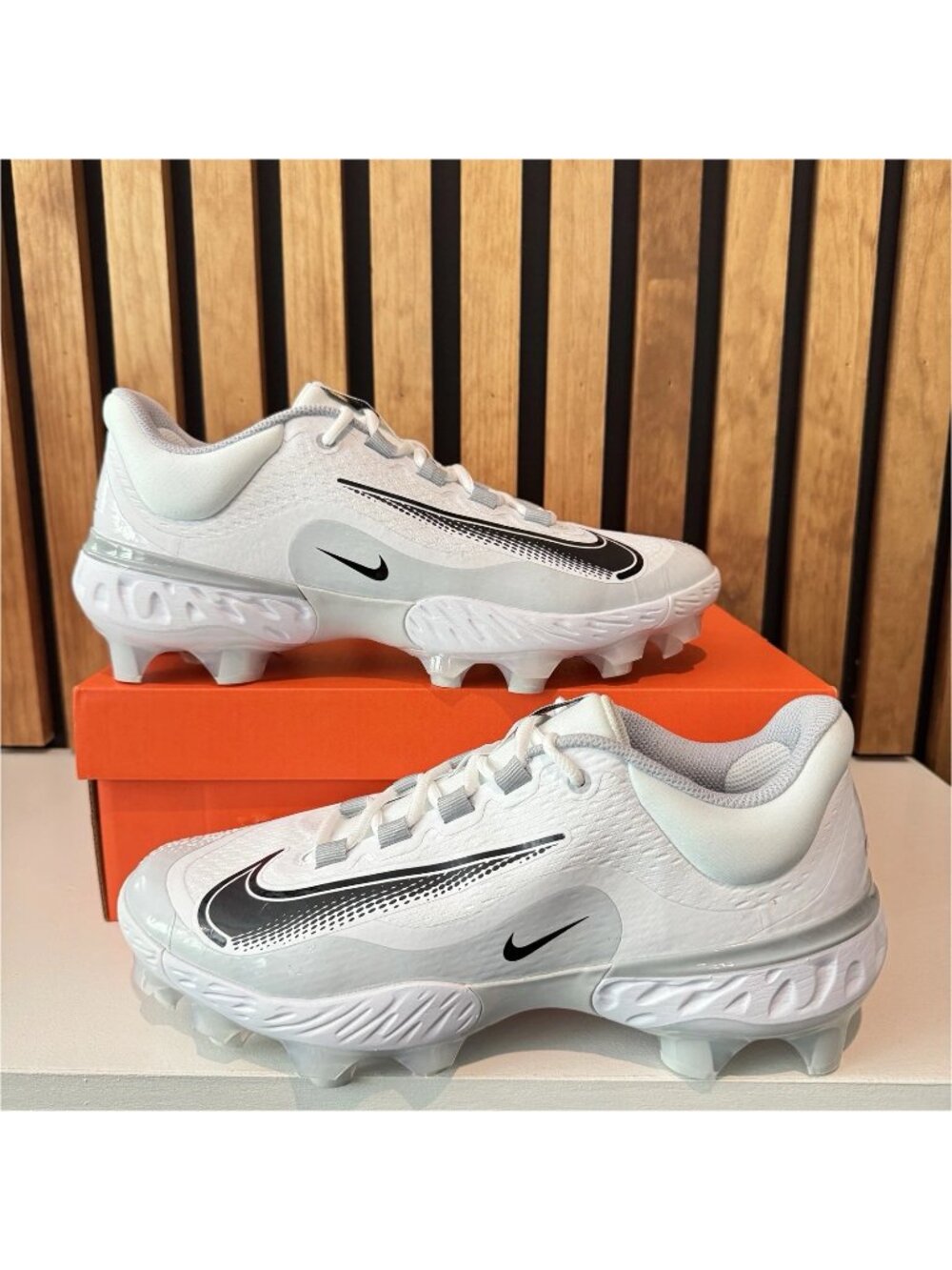 Nike Alpha Huarache Elite 4 Low MCS FD6255-100 White Baseball Cleats Mens 10